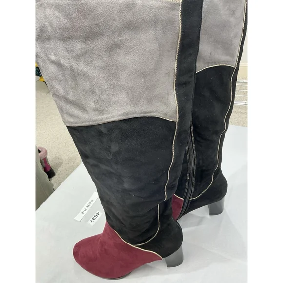 Womans Rosewand Otk Boots 11 M Multicolor Full Zip Block Heel NWD - Picture 3 of 10